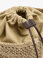 Bolso Bandolera Efecto Rafia Con Asa Versátil natural