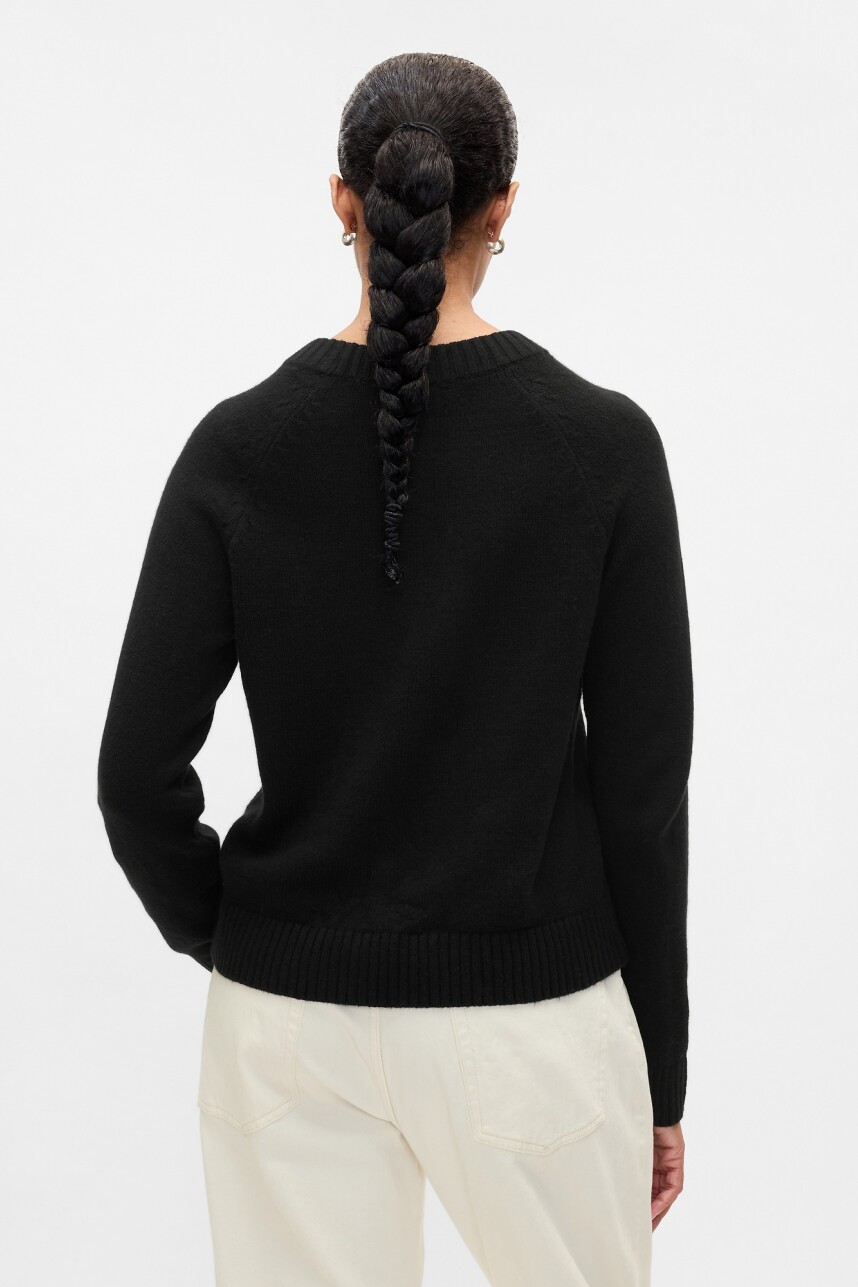 Buzo Cashsoft Cuello Redondo Mujer Black