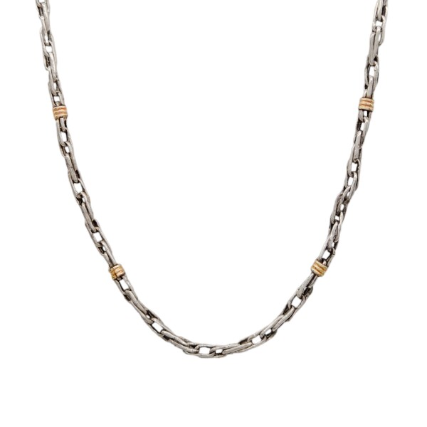 Cadena Singapur rolo-Plata y Oro-Sin piedra-CD5023 sinpiedra