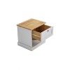 Mesa de Luz - 1 Cajón - Línea Valenciana Blanco