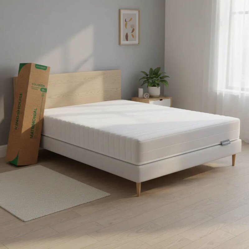 Colchon espuma 2 plazas de alta densidad en caja 188x138x16 cm Colchon espuma 2 plazas de alta densidad en caja 188x138x16 cm
