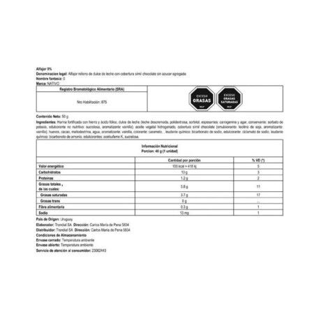 Caja 8 Alfajores Nativo Chocolate 0% Azúcar 001
