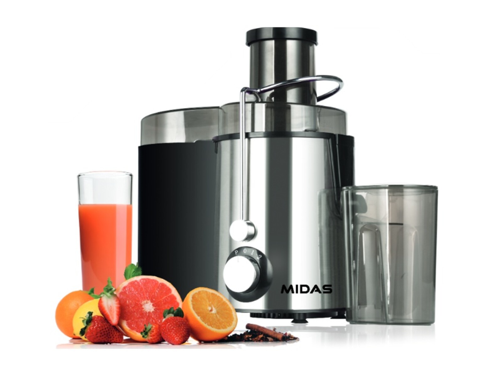 Extractor de Jugo Midas Turbojugo 2 v Acero Inoxidable 