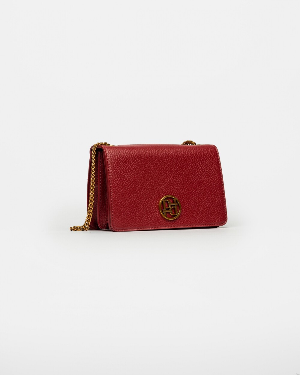 Bandolera Lola En Efecto Cuero Rojo