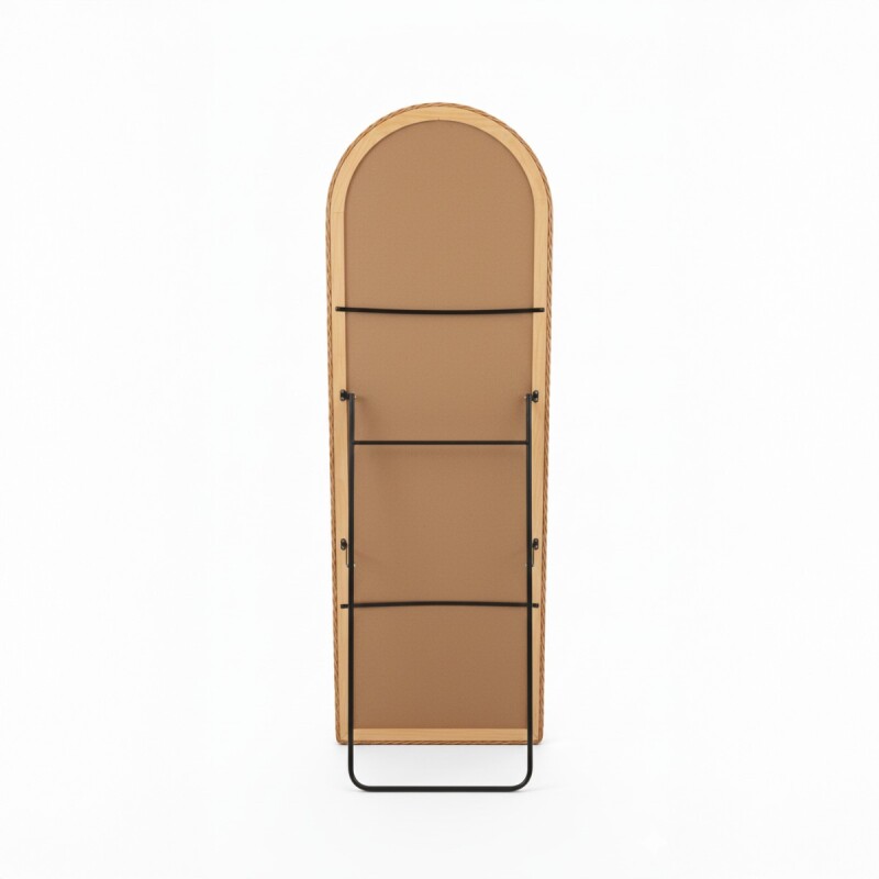 ESPEJO OVAL C/MARCO RATAN BEIGE CL 50X162CM Unica