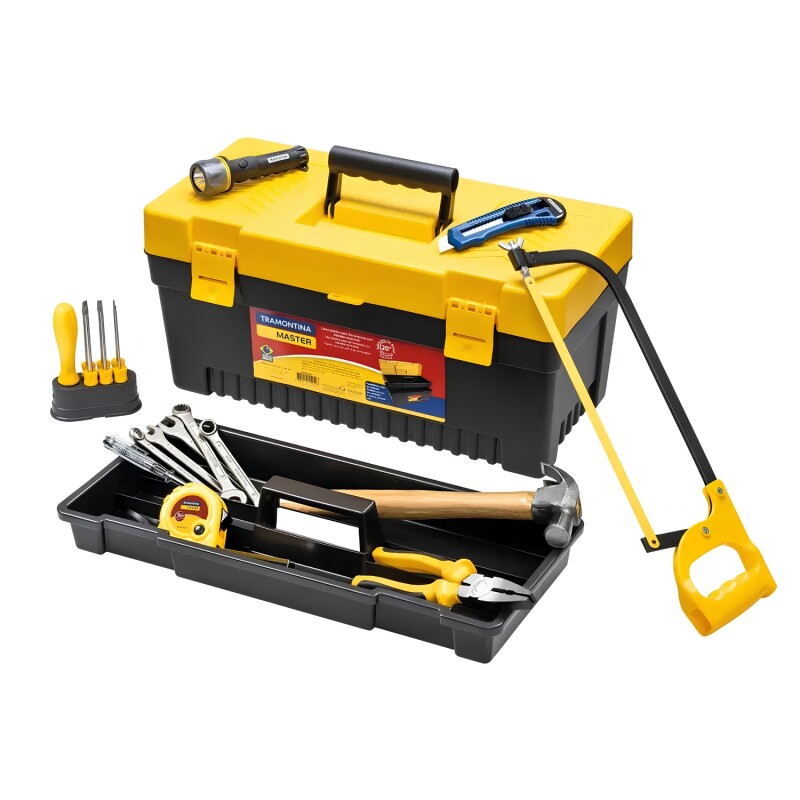 Kit de Herramientas Tramontina 19 Pzas en Caja Organizadora Kit de Herramientas Tramontina 19 Pzas en Caja Organizadora