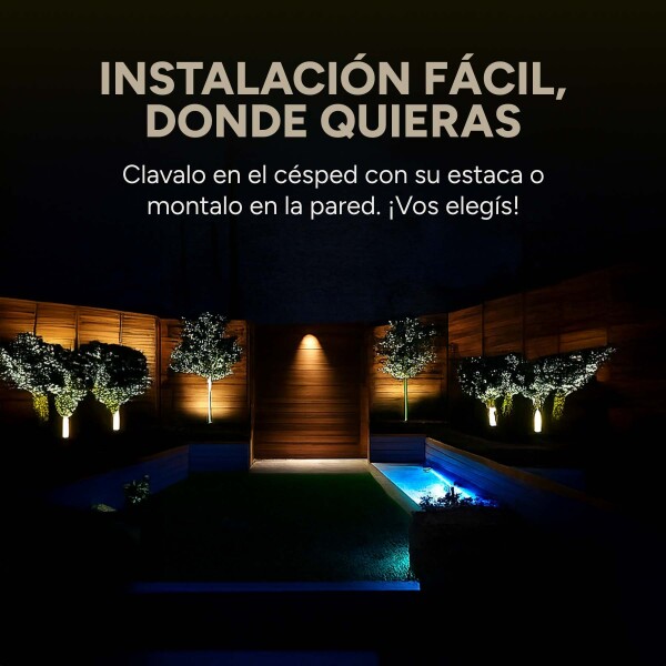 Foco Estaca Amurable x6 Luz Led Solar RGB Colores Jardin Foco Estaca Amurable x6 Luz Led Solar RGB Colores Jardin