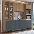 COCINA MODULADA 2,71 MT CAPUCCINO/AZUL - FINESSE COCINA MODULADA 2,71 MT CAPUCCINO/AZUL - FINESSE