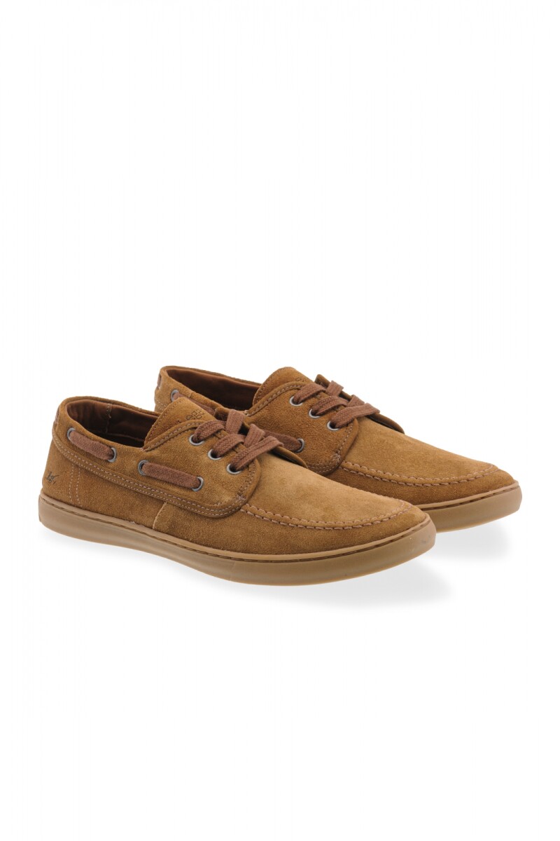 NAUTICOS CON CORDONES - Camel 