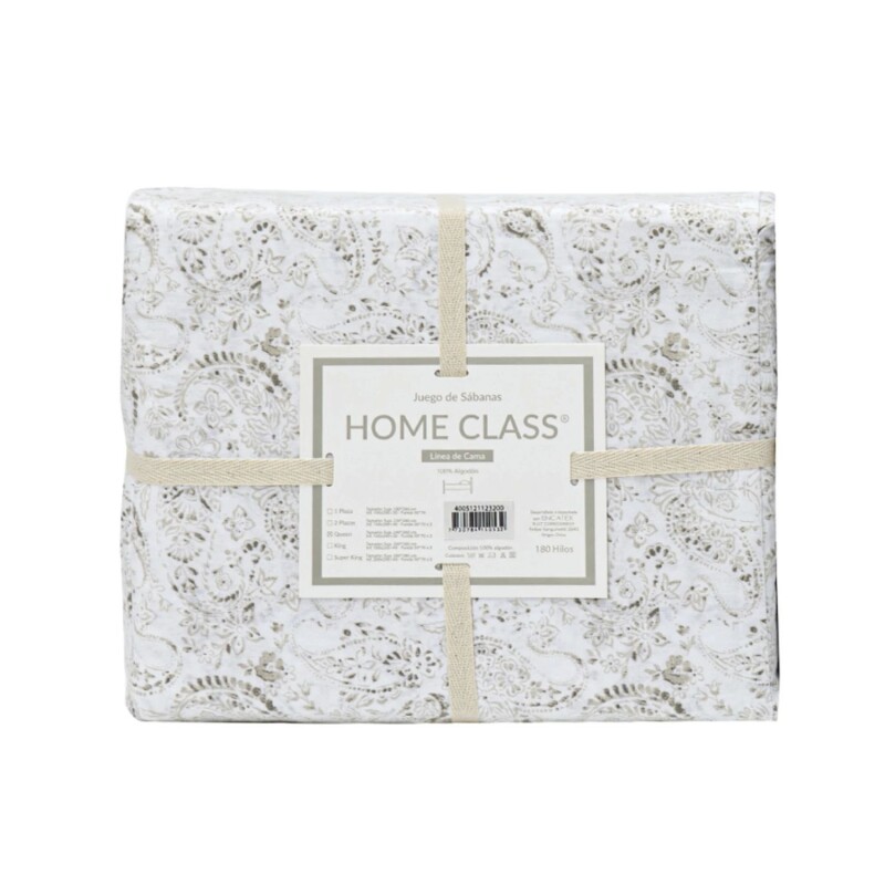 Juego de Sábanas 1 Plaza Home Class 180 hilos - Árabe Beige Juego de Sábanas 1 Plaza Home Class 180 hilos - Árabe Beige