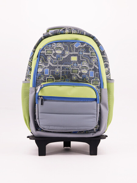 MOCHILA CARRITO PRINT GAMER GRIS