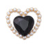 Black Gem Pearl Heart Multicolor