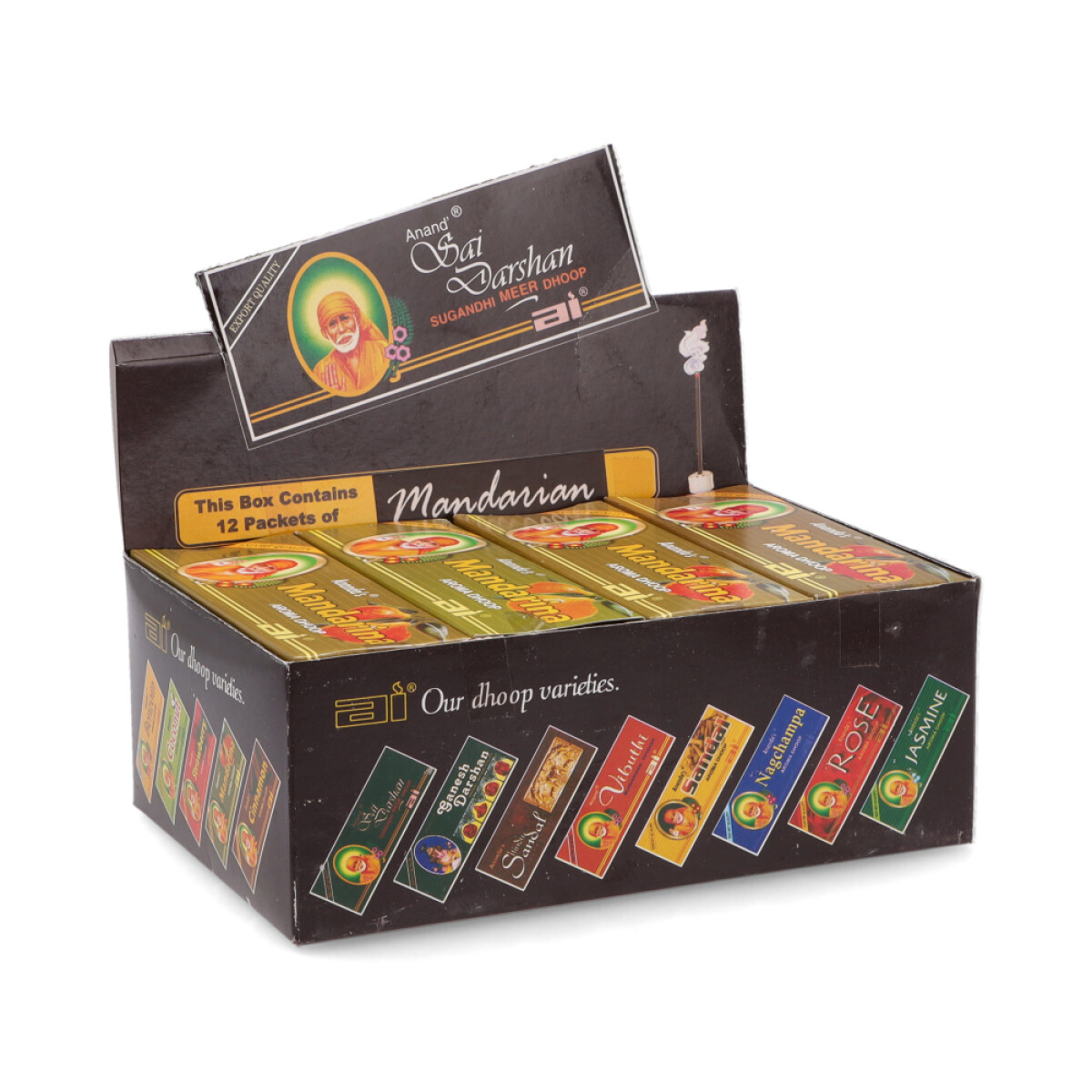 INCIENSO DHOOP ANAND 20GR X12 UNIDADES - Mandarina 