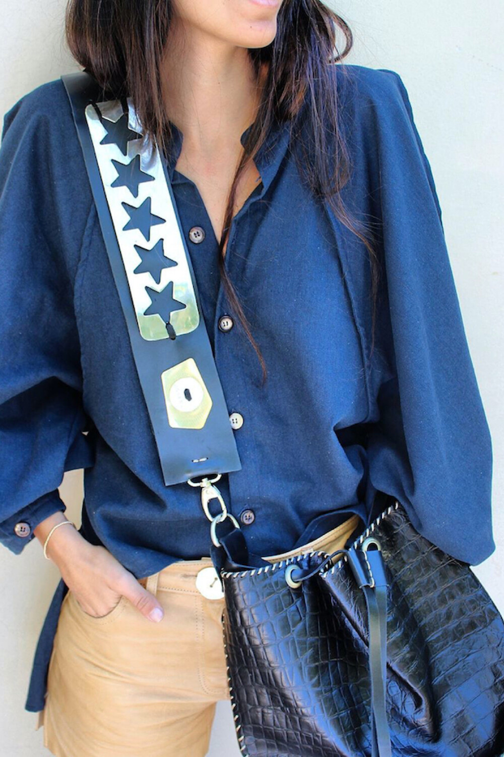 Cartera Estrellas Crocco Negro