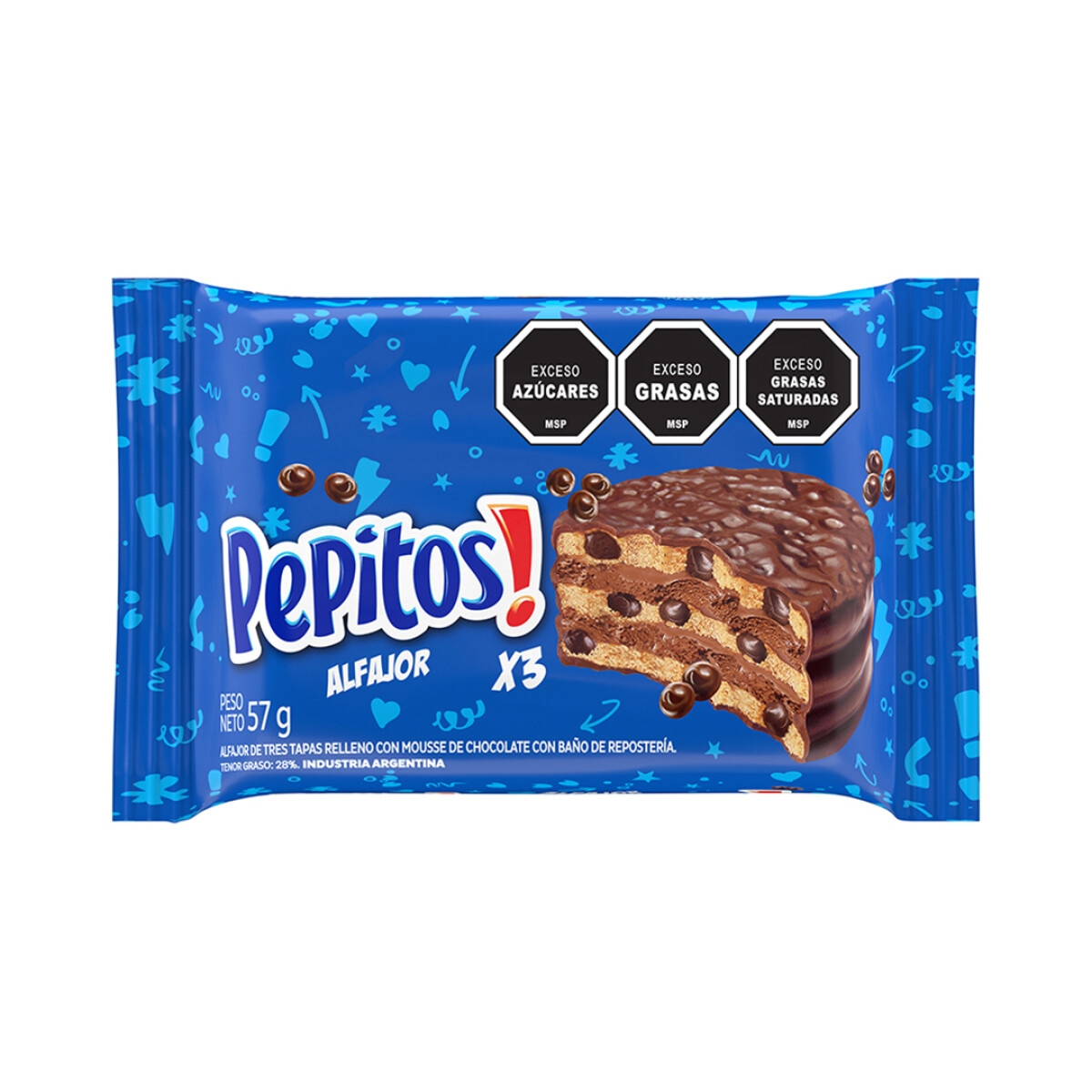 Alfajor Triple Pepito 57GR - AZUL 