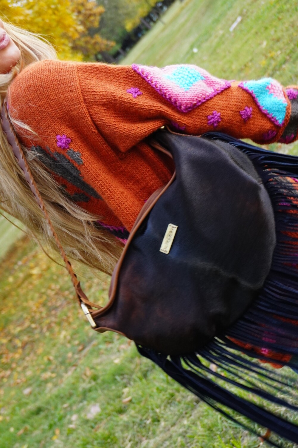 Bellaca Bag Cowhide Liso / Azul