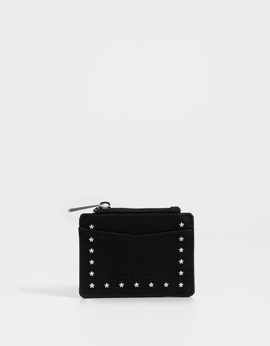 Monedero Con Tachas Negro 