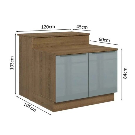 BARRA/ISLA 120 CM MDP MARRON LUX