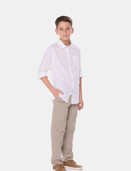 CAMISA DE LINO Blanco