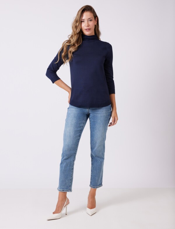 Buzo Mock Neck MARINO