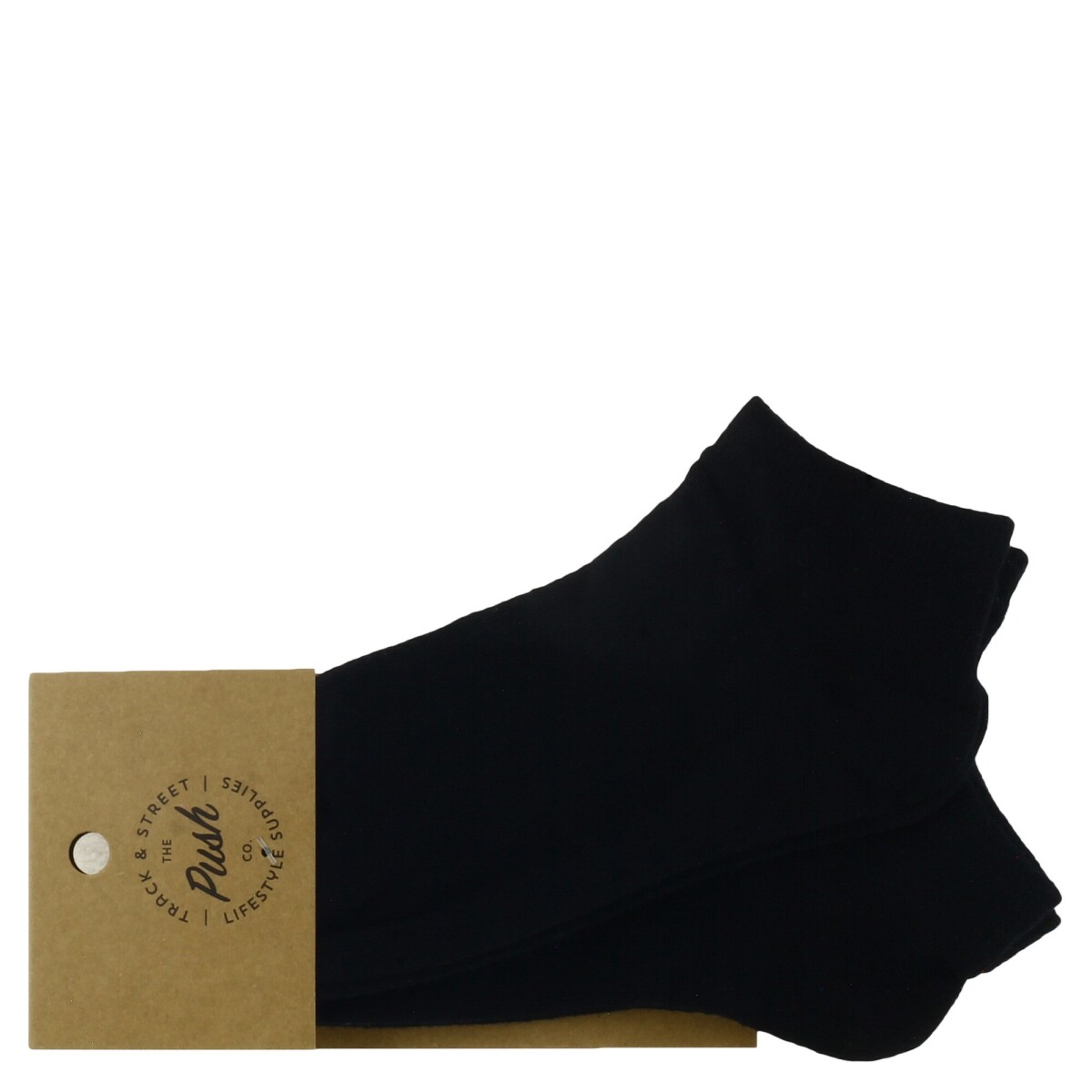 Medias de Hombre Push Media pack x2 solido black / white - Negro 