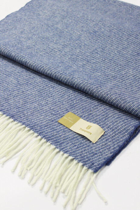 Chal de lana Orgánica Azul
