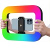 Aro de Luz Rectangular LED RGB para celular YM200 Aro de Luz Rectangular LED RGB para celular YM200