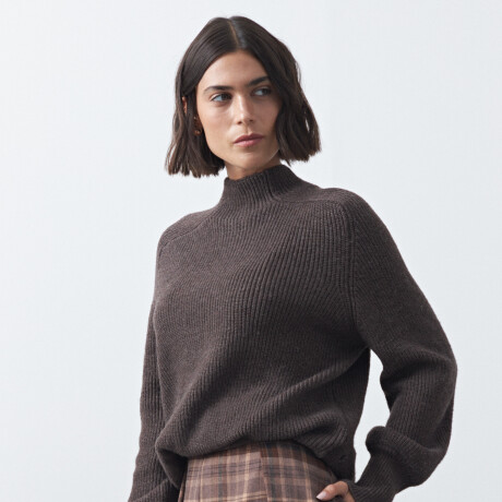 POLERA DALMA Marrón oscuro