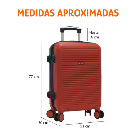 Set de Valija G Rígida 4Ruedas + Set Organizadores X6P/viaje Rojo