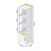 Estantería 1 Puerta 3 Estantes MDF - Petit Estantería 1 Puerta 3 Estantes MDF - Petit