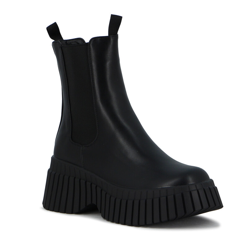 Darkness Bota Dama Caña Media C/ Elastico Negro