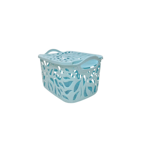 OUTLET Canasto organizador c/ tapa 24*17.5*12 cm Outlet Canasto Organizador C/ Tapa 24*17.5*12 Cm