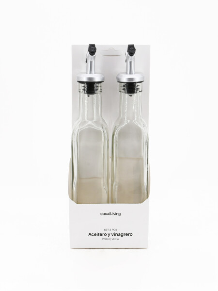 ACEITERO Y VINAGRERO SET X2 TRANSPARENTE