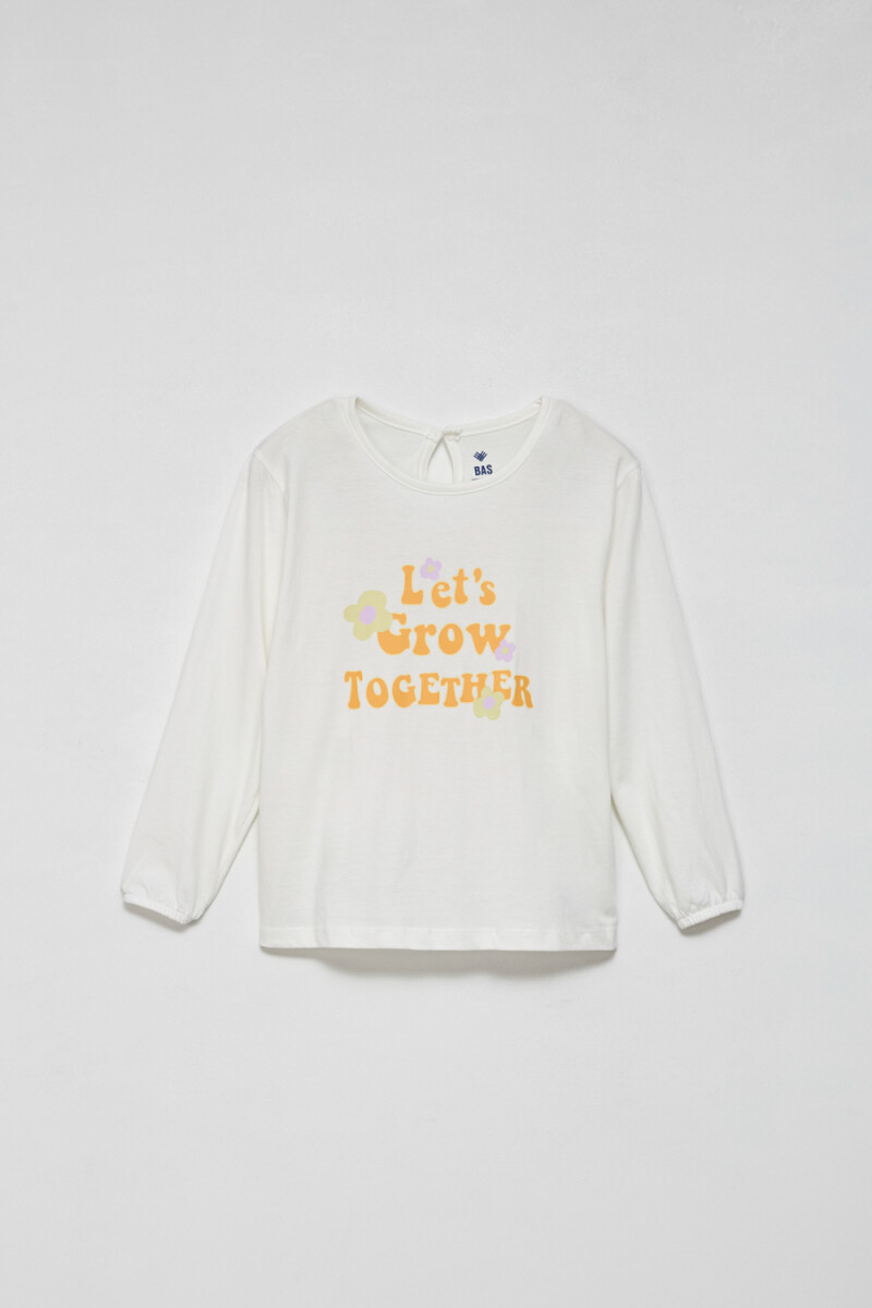 Camiseta manga larga grow- Crudo