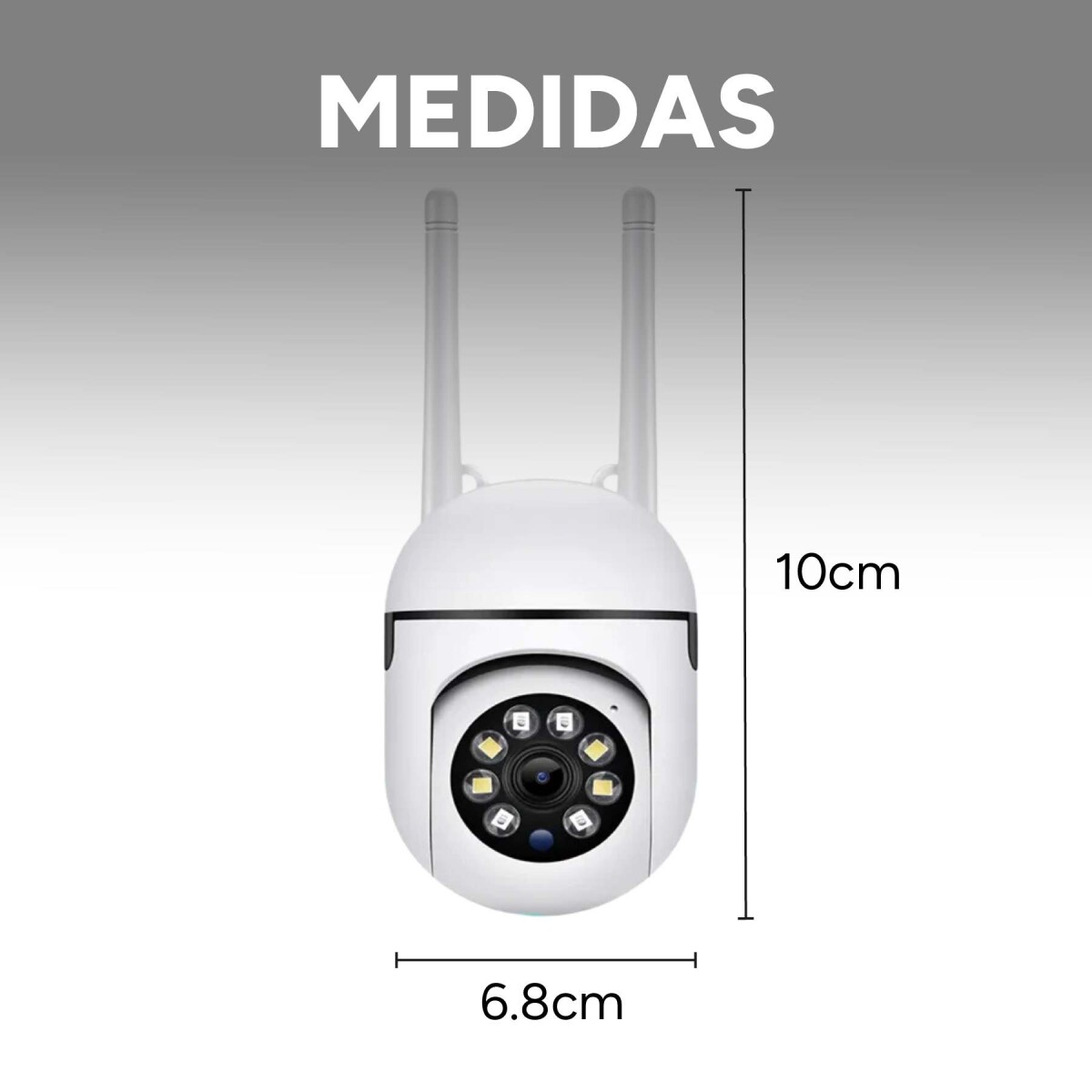 Cámara Seguridad WiFi 1080P Exterior Ip66 Inalambrica Noche - Color Blanco 