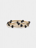 Set De Pulseras Segmentadas negro