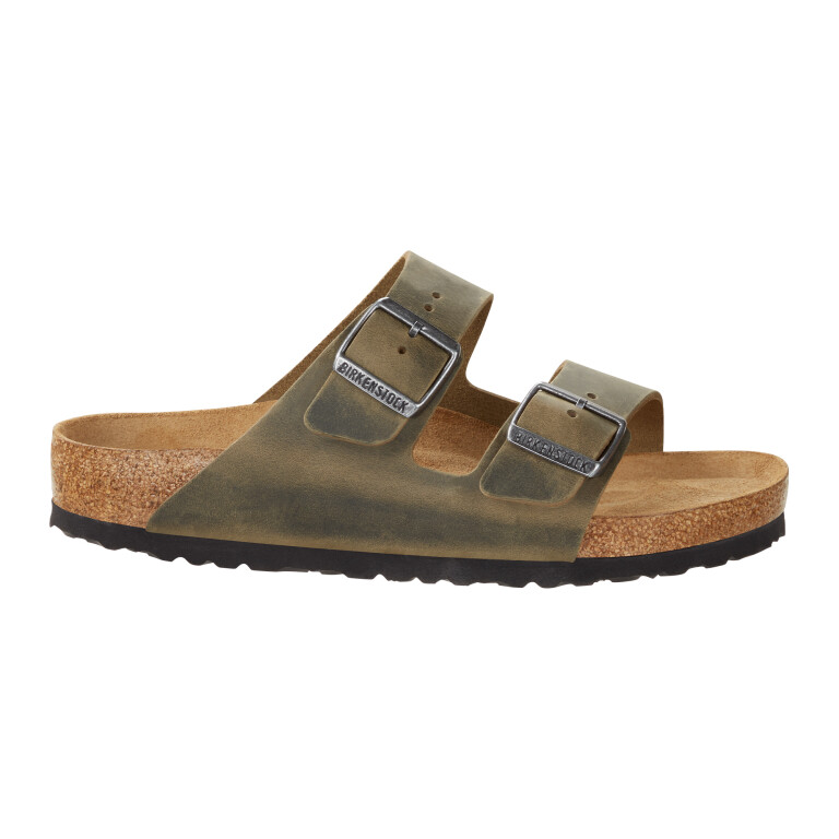 Sandalia Arizona Soft Footbed Oiled Leather - Estrecho Khaki