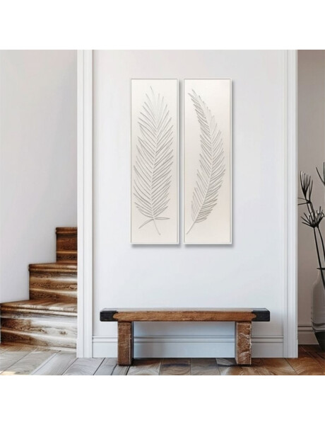 CUADRO 90x30cm MARCO HOJA BLANCO Y NEGRO 1 CUADRO 90x30cm MARCO HOJA BLANCO Y NEGRO 1