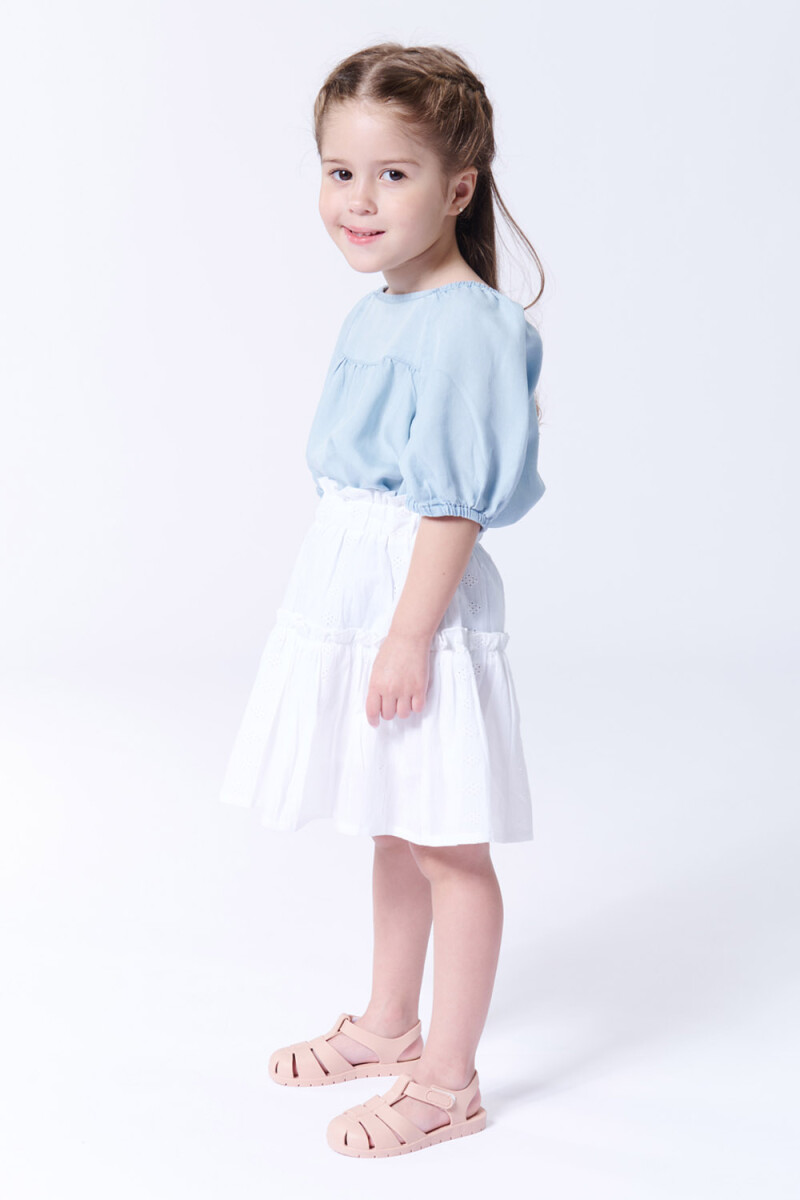 Pollera broderie Blanca