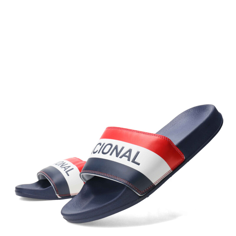 Sandalia de Hombre Nacional Azul - Blanco - Rojo