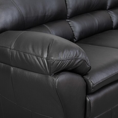 SILLÓN 2 CUERPOS CUERO NEGRO FLORENCIA