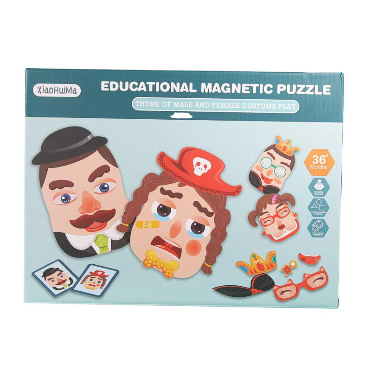 3x2 OUTLET Puzzle DYIMagnetico Didactico Educativo Caras 30* 
