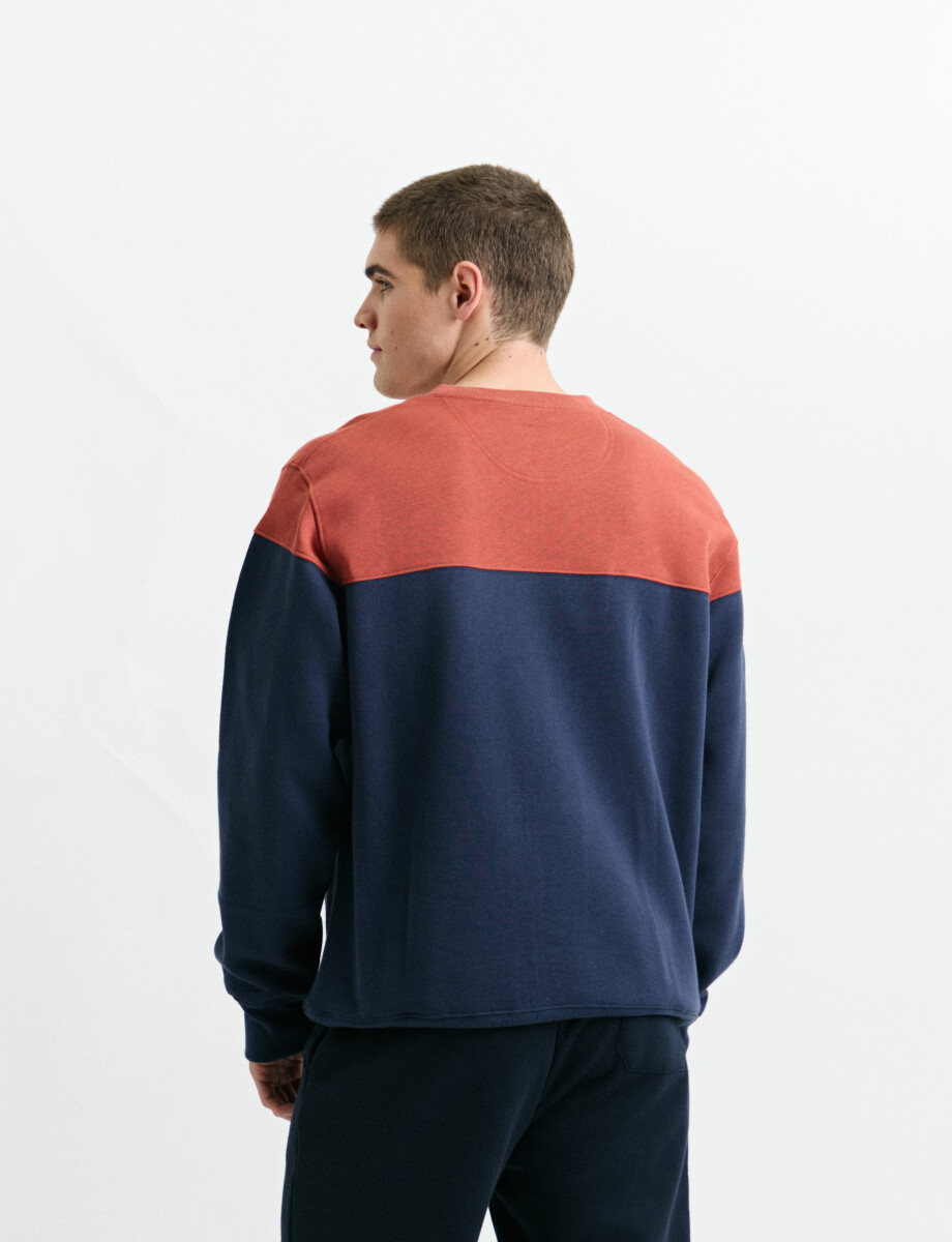 470916 SWEATER HARRY Naranja/azul Piedra
