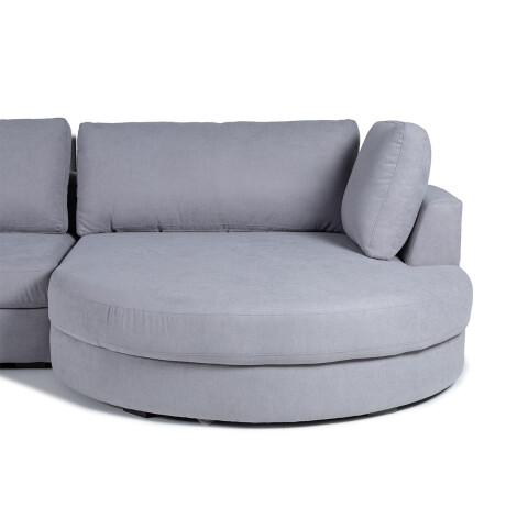 Rinconera Lotus - Tela Microfibra - Chaise Derecho 12074 (Gris)