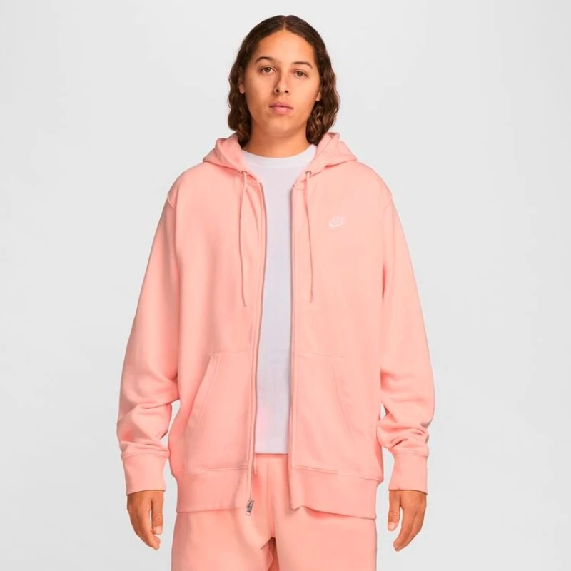 Abrigo Nike Club Hoodie de Hombre Rosado