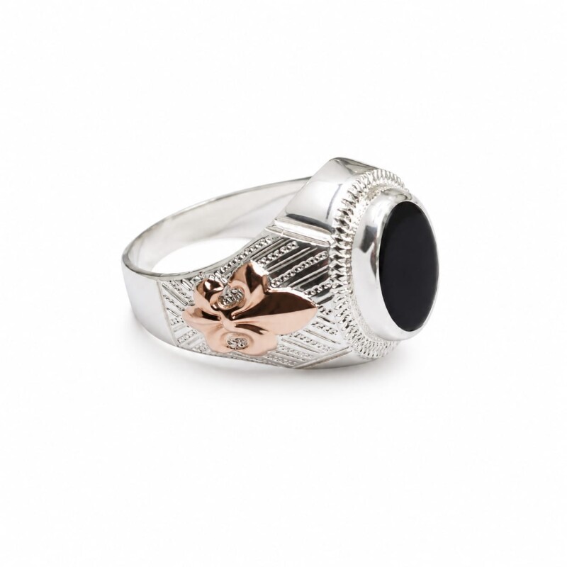 Anillo sello caballero con piedra oval onix Anillo sello caballero con piedra oval onix