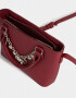 City Noche Cartera City Con Charms - Rojo Burdeaux