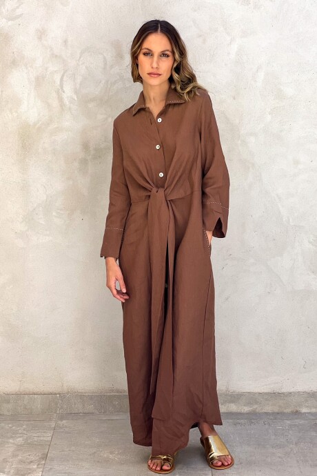 VESTIDO LOTUS Marron