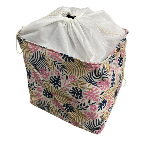 Canasto Ropa Tela Algodón Diseños Surtido 50 x 48 x 40 cm U