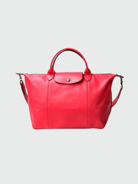 Longchamp -Cartera de cuero plegable, Le pliage cuir Rojo
